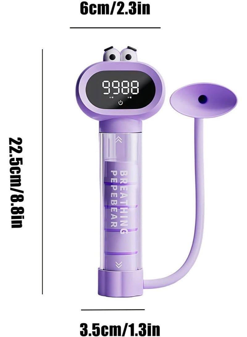 Portable Breath Exercise Device, Deep Breathing Lung Trainer with Smart Feedback, Spirometer Workout Tool for Teens Youth Classroom Home Outdoor Fitness Travel - Image 2