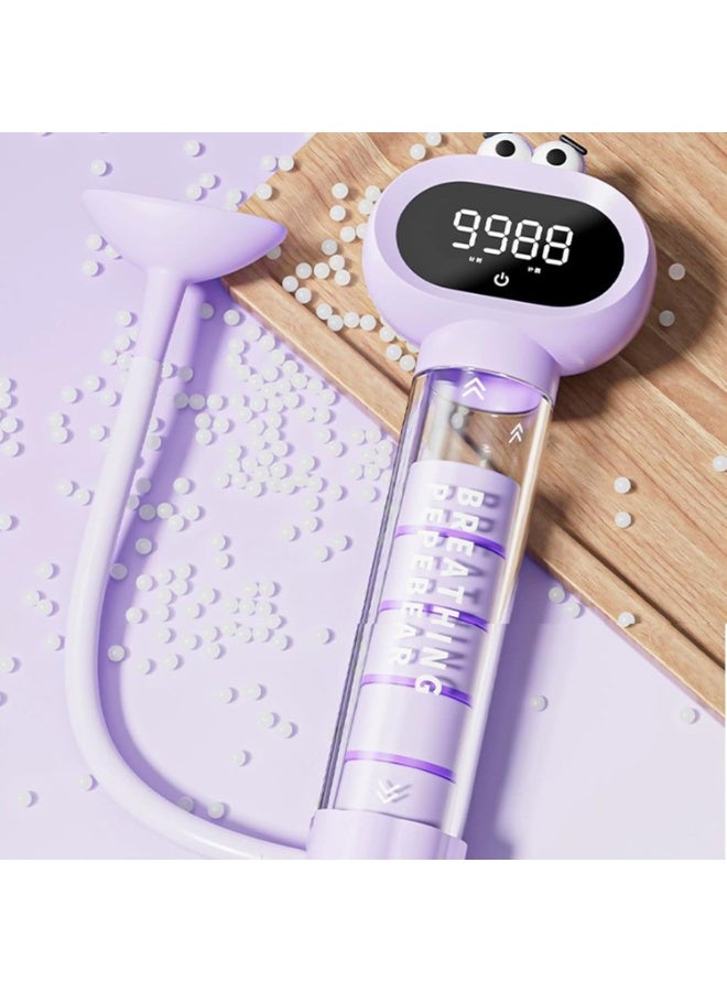 Portable Breath Exercise Device, Deep Breathing Lung Trainer with Smart Feedback, Spirometer Workout Tool for Teens Youth Classroom Home Outdoor Fitness Travel - Image 4