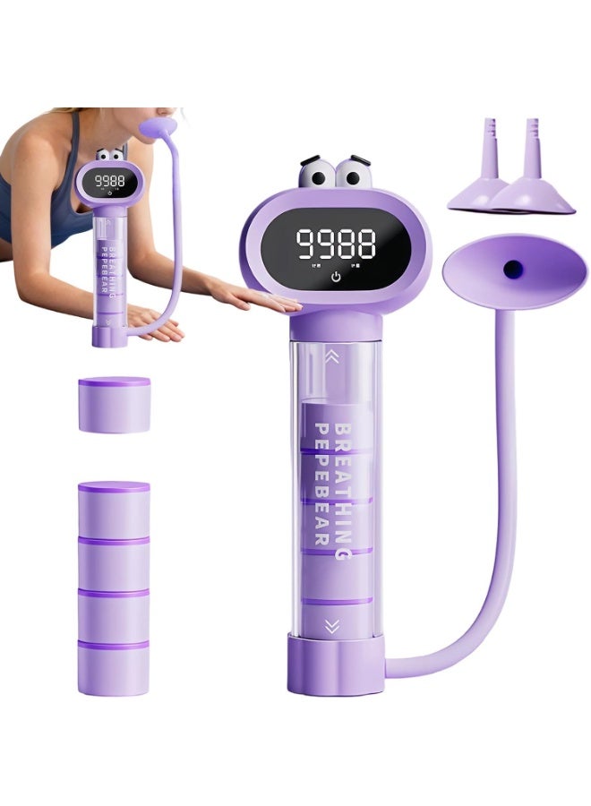 Portable Breath Exercise Device, Deep Breathing Lung Trainer with Smart Feedback, Spirometer Workout Tool for Teens Youth Classroom Home Outdoor Fitness Travel - Image 1
