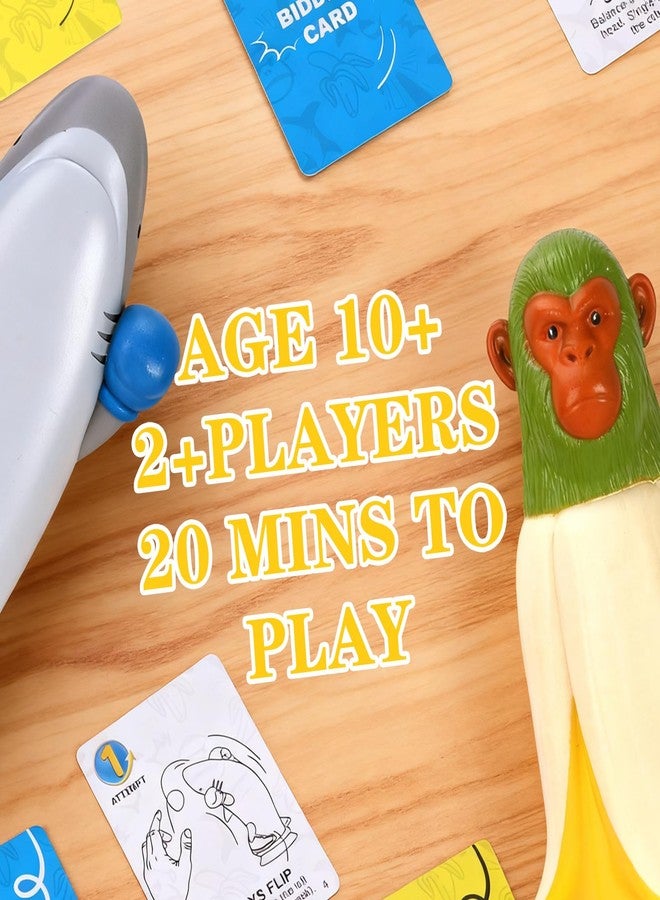 SOYUOI Banana Monkey VS SharkMan - Exciting Flip-Standing Throwing Game | Ultimate Family & Party Fun | Perfect for Gatherings & Game Nights | Includes Bonus Content! - Image 2