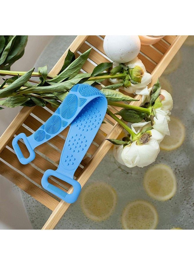 Silicone Back Scrubber, Double-Sided Body Brush For Bath Shower - 60CM Exfoliating Spa Massage Tool With Soft Bristles - Image 5