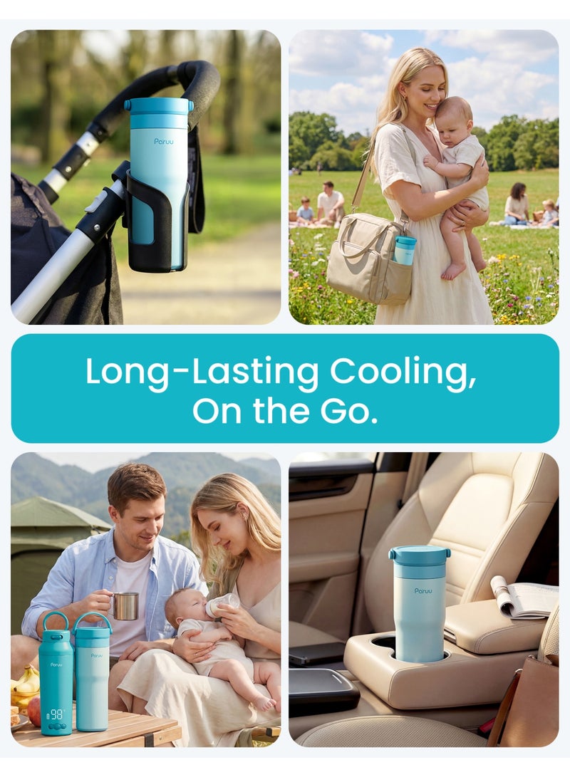 Paruu Portable Breast Milk Cooler, 304 Stainless Steel Breastmilk Chiller for 14–23H Cooling, 10-... - Image 5