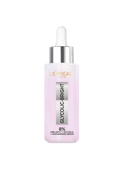 L'OREAL PARIS L'Oréal Paris Glycolic Bright 8% [Melasyl тм + Glycolic + Niacinamide] face serum for Dark Spot & Brightening, 15ml