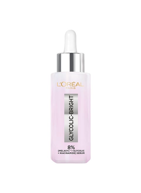 L'Oréal Paris Glycolic Bright 8% [Melasyl тм + Glycolic + Niacinamide] face serum for Dark Spot & Brightening, 15ml