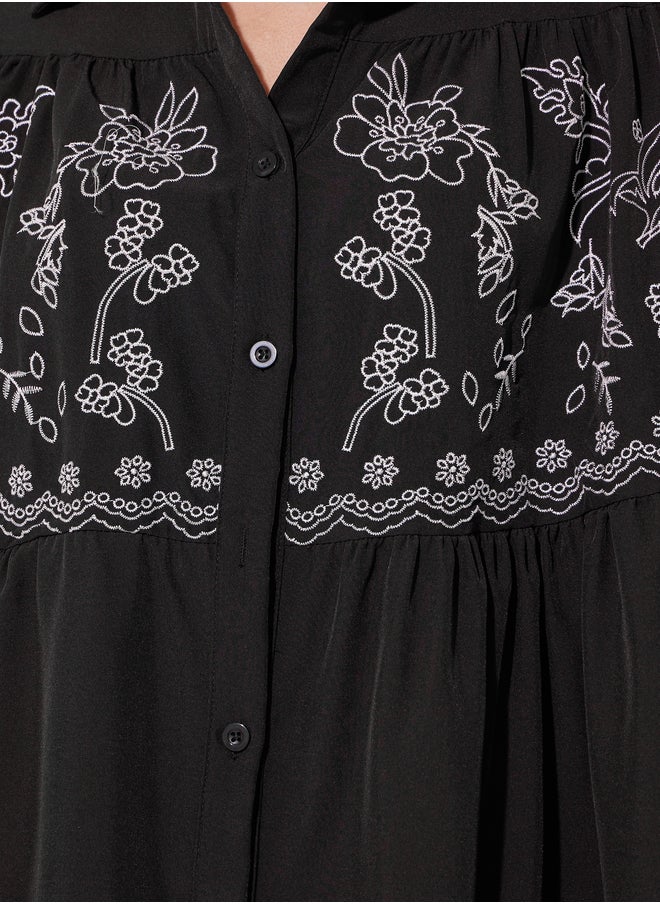 Take Two Floral Embroidered Top and Pants Co-Ords  - Image 4