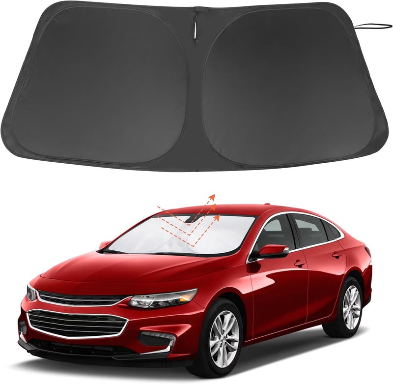 LHFLIVE Windshield Sun Shade Custom Fit for 2016-2024 2025 Chevrolet/Chevy Malibu Accessories Foldable Sunshade Sun Blocker Protect Car from Sun Rays & Heat Damage Keep Car Cooler - Image 1