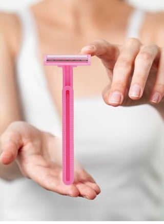 ماكينة حلاقة سيمبلي نسائية من الفولاذ المقاوم للصدأ للاستخدام مرة واحدة شفرات حلاقة مزدوجة عبوة 24 حبه - view 5