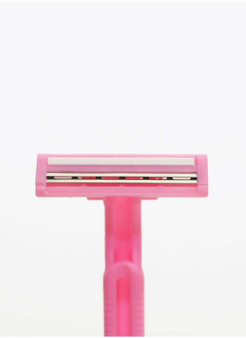 BOLAND LAURA Box of 24 Women Pink Razor simply Blades Disposable Stainless Steel High End Twin Blade Razors  - Image 4