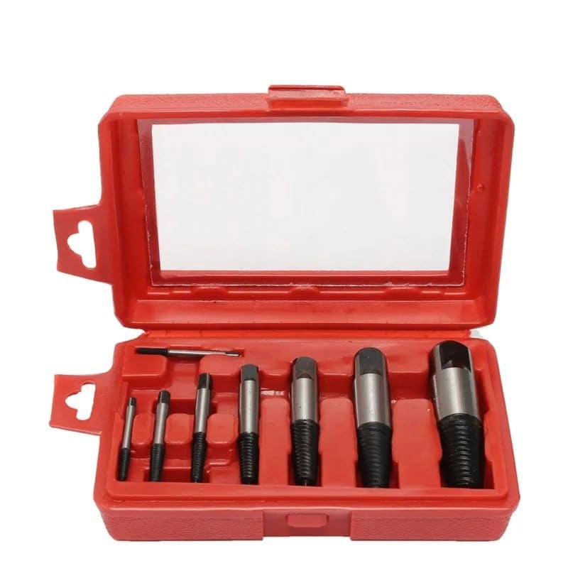 Digital Craft 8-Piece Screw Extractor Set | Bolt, Screw & Pipe Removal Tool Kit | Removes 1/2" & 3/4" Damaged or Broken Screws, Bolts, Water Pipes | Durable Steel Extractor Set - Image 1