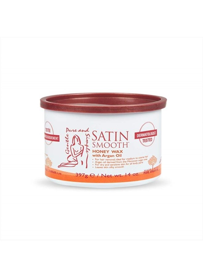Satin Smooth Honey Hair Removal Wax with Argan Oil 14oz. - Image 1