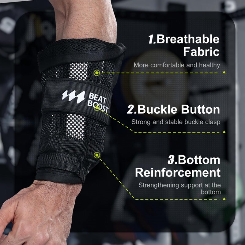 BeatBoost Wrist Weights 10lb Adjustable BeatBoost Arm Weights for Men Walking Pilates Exercise Workout Gym Aerobics - Image 3