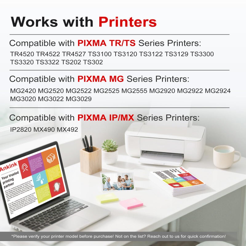 Ankink 245XL Ink Cartridge Replacement for Canon Ink 245 PG-245 XL PG245XL Black Ink for Cannon Pixma MX490 TR4520 TS3322 TR4522 TR4500 TS3122 TS3300 MX492 MG2522 MG2500 TS3320 TS3100 Printer, PG245 - Image 3