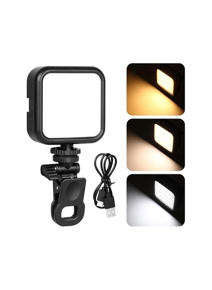 Selfie Light with Phone Holder and Clip – 3 Adjustable Brightness Modes, 3000-6000K Color Temperature, 1200mAh Battery - Image 1