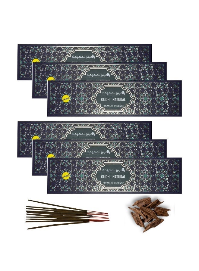 Sree Vani SreeVani Oudh Natural Incense Sticks - 50g Premium Natural Oudh Fragrance | Pack of 6 - Image 1