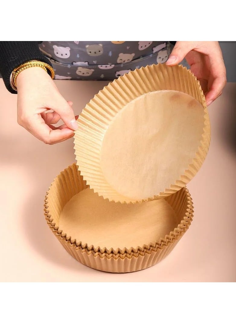 VIO 100 PCS Air Fryer Liners Air Fryer Disposable Paper Liner Air Fryer Parchment Paper Liners Oil Proof Water Proof Baking Paper for Air Fryer Oven Steamer  - Image 1