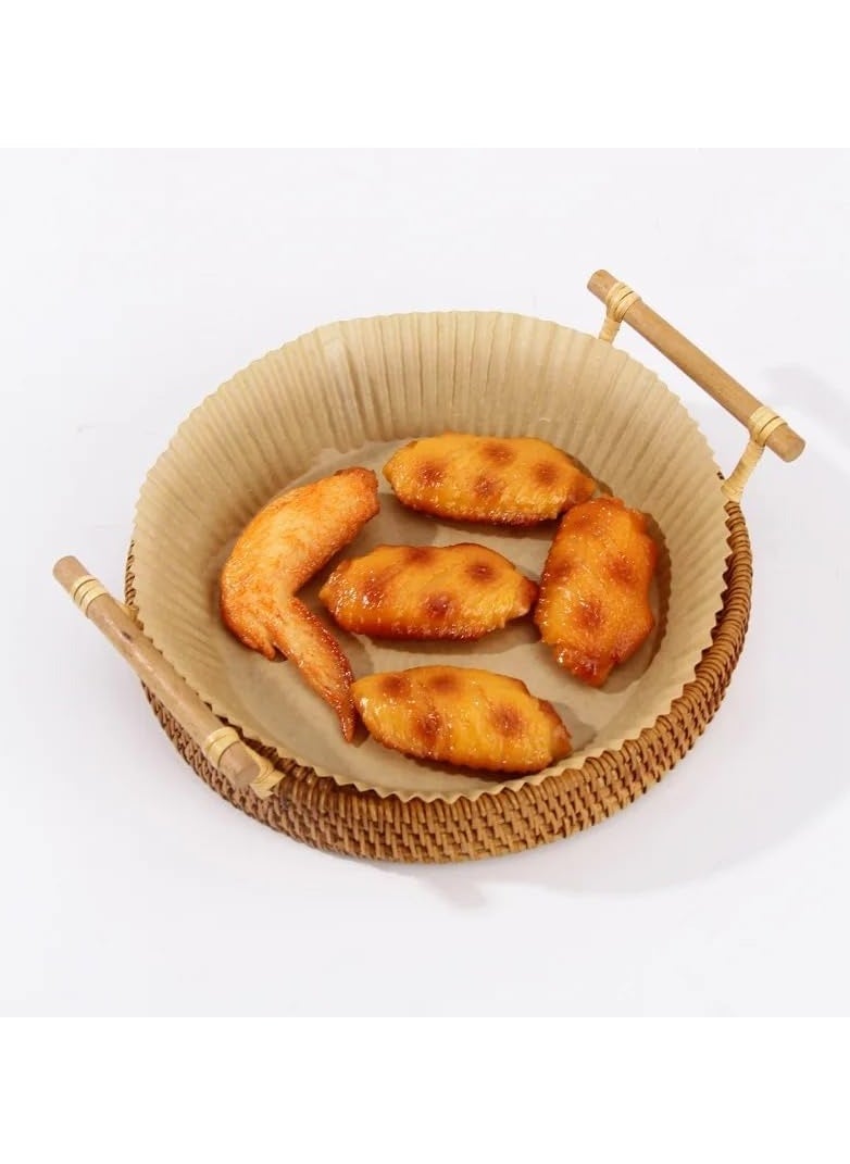 VIO 100 PCS Air Fryer Liners Air Fryer Disposable Paper Liner Air Fryer Parchment Paper Liners Oil Proof Water Proof Baking Paper for Air Fryer Oven Steamer  - Image 3