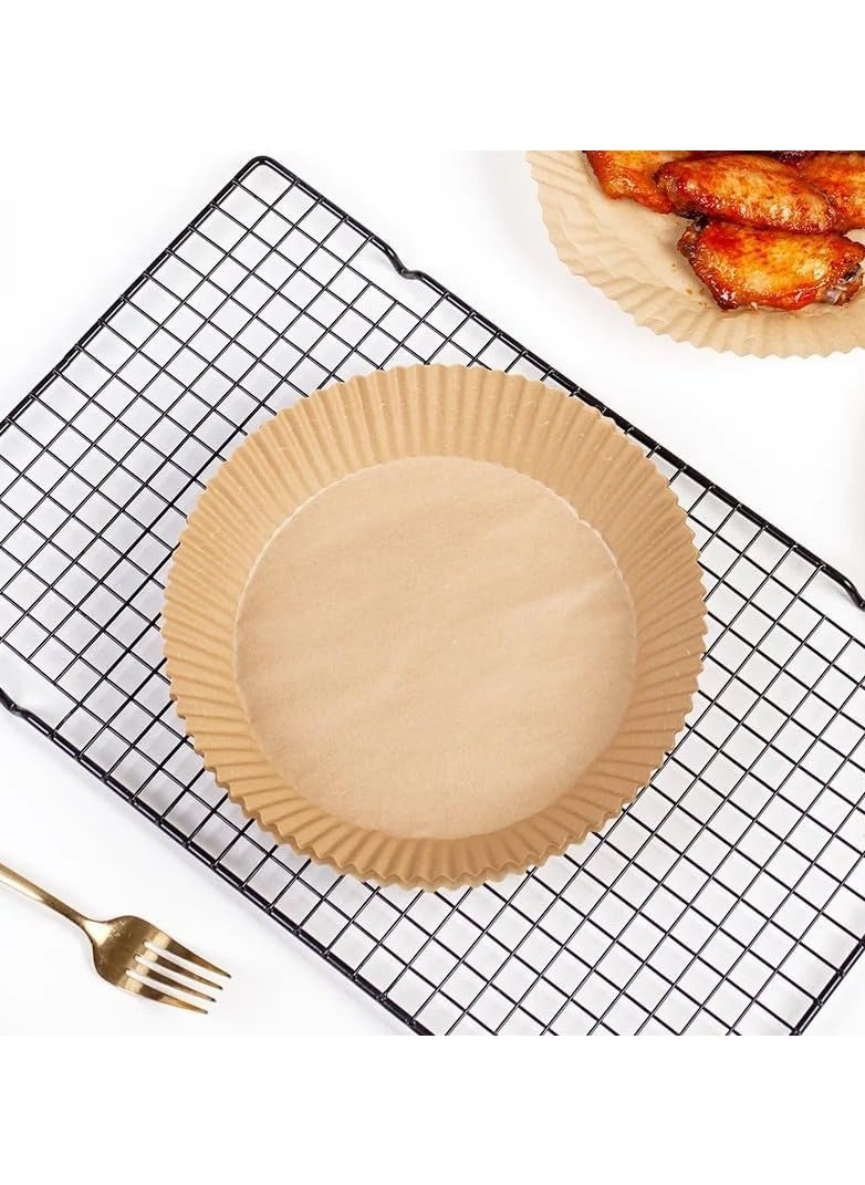 VIO 100 PCS Air Fryer Liners Air Fryer Disposable Paper Liner Air Fryer Parchment Paper Liners Oil Proof Water Proof Baking Paper for Air Fryer Oven Steamer  - Image 4
