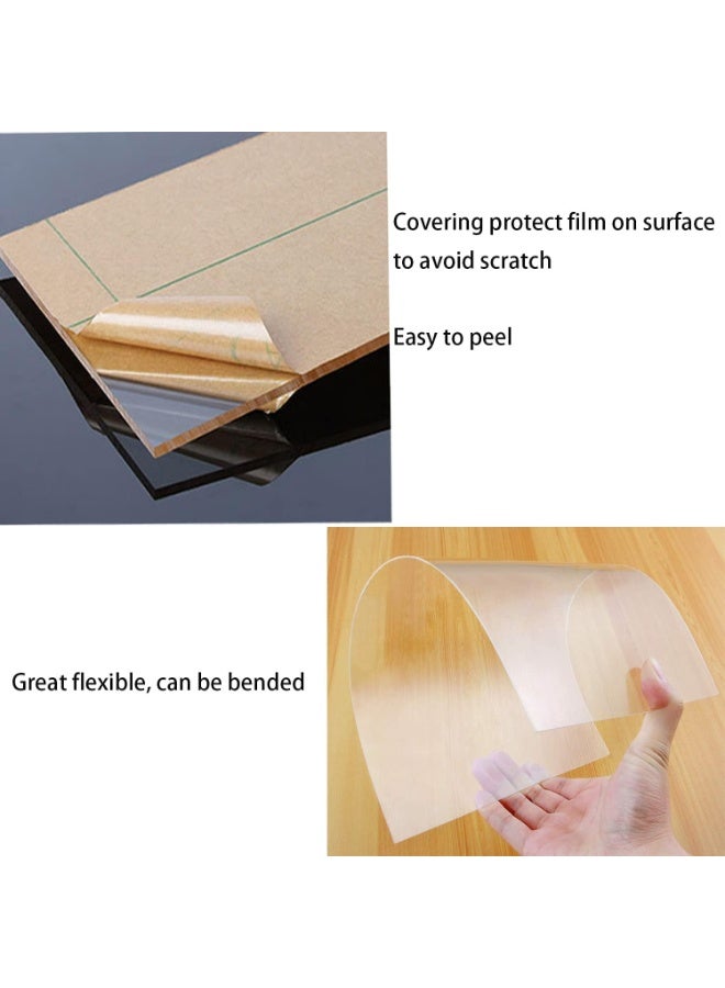 Slasa Pack of 5 Clear Acrylic Sheets 25 x 20 cm – 2mm Thick Acrylic Glass Panels for Photo Frames, Projects, Painting & Exhibitions - Image 4