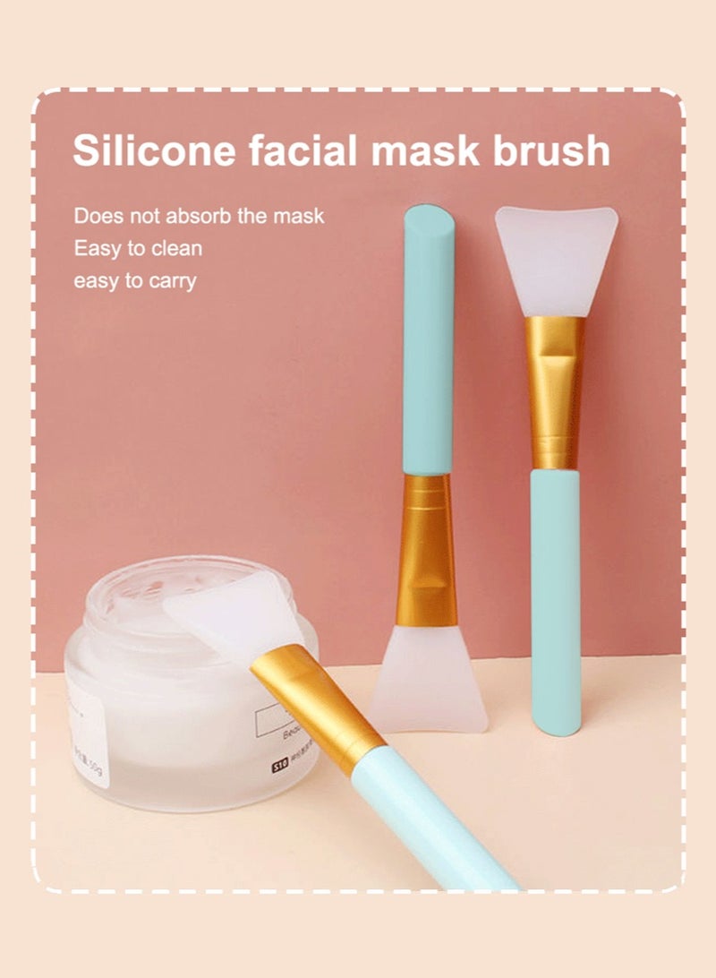 Silicone Face Mask Brush,Mask Beauty Tool,Soft Silicone Facial Mud Mask Applicator Brush Compact,Convenient and Easy to Apply,with Bevelled Brush Head - Image 2
