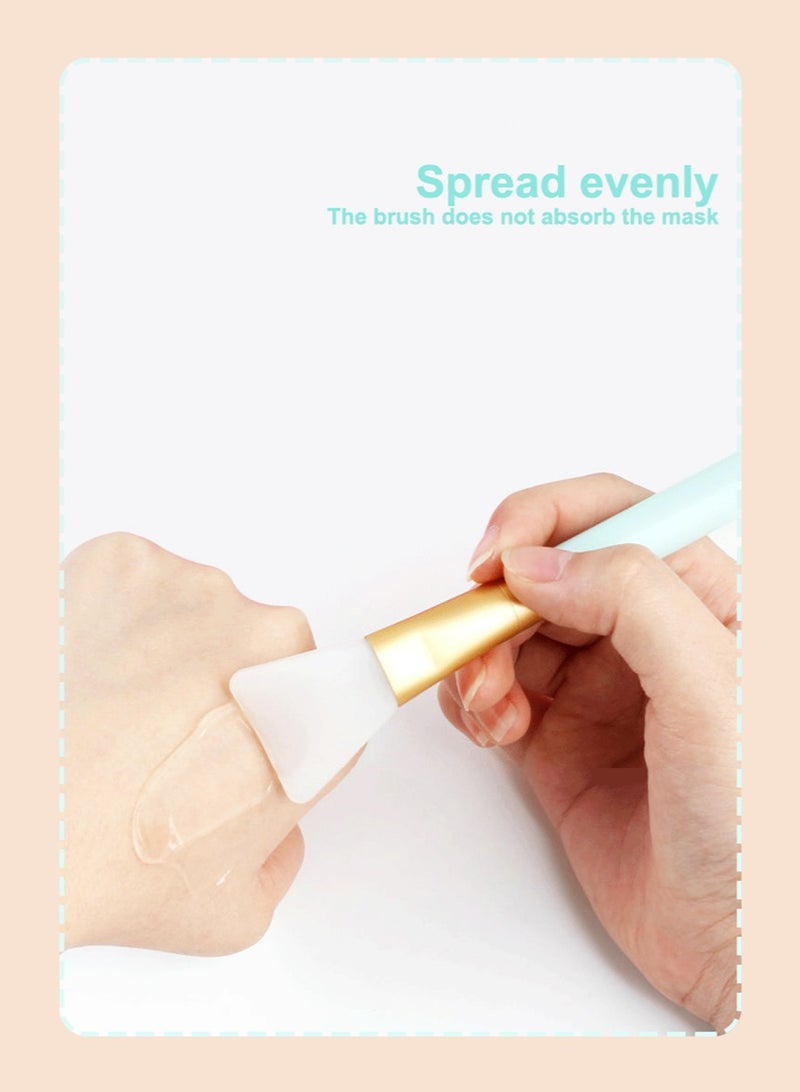 Silicone Face Mask Brush,Mask Beauty Tool,Soft Silicone Facial Mud Mask Applicator Brush Compact,Convenient and Easy to Apply,with Bevelled Brush Head - Image 3