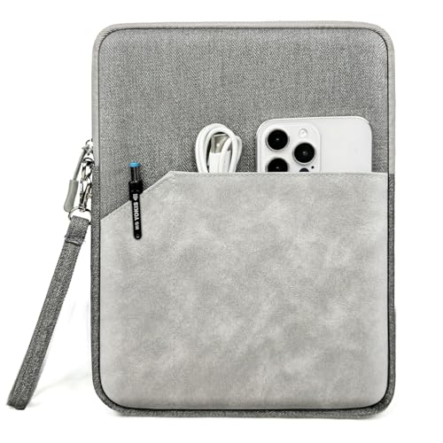 Moca حافظة تابلت MOCA مقاس 13 بوصة لحماية iPad Pro 12.9، Surface Pro 9/8/X، Galaxy Tab S9 Plus/S8 Plus مع جيب للإكسسوارات (رمادي رمادي فاتح، 13 بوصة) - Image 1