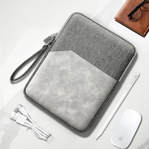 Moca حافظة تابلت MOCA مقاس 13 بوصة لحماية iPad Pro 12.9، Surface Pro 9/8/X، Galaxy Tab S9 Plus/S8 Plus مع جيب للإكسسوارات (رمادي رمادي فاتح، 13 بوصة) - Image 5