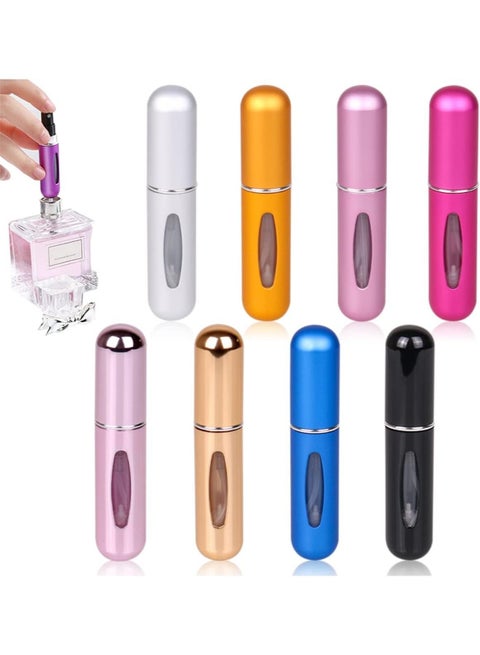 Portable Perfume Spray Container Bottle Travel Perfume Scent Pump Case Fragrance Empty Spray Bottle for Traveling and Outgoing 8 PCS