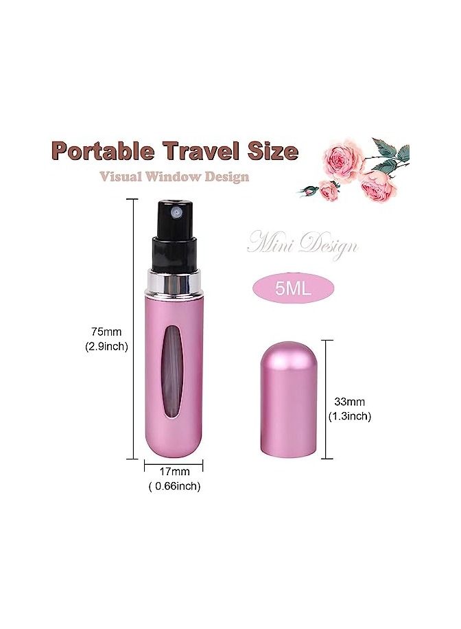 Portable Perfume Spray Container Bottle Travel Perfume Scent Pump Case Fragrance Empty Spray Bottle for Traveling and Outgoing 8 PCS