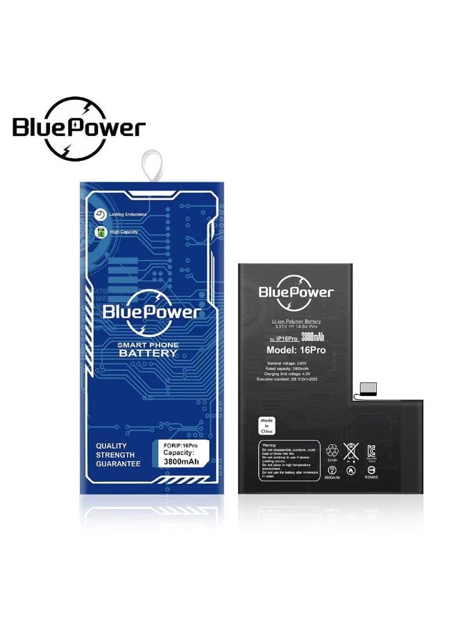 iPhone 16PRO Battery Power Capacity 3800mAh Extra Power 30%