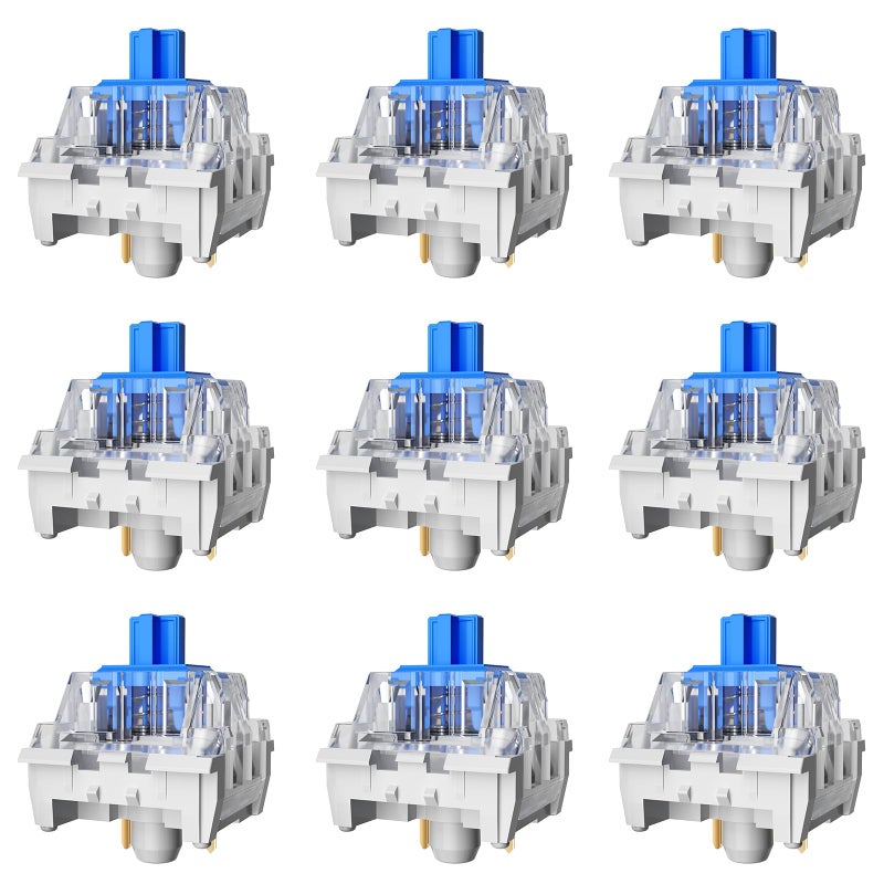 Gngzyte Zhouwang 36PCS Blue Switches,3 Pin Replacement Dustproof Mechanical Keyboards Switches, Suitable clicker for 3D Prints and Gaming Keyboards - Image 1