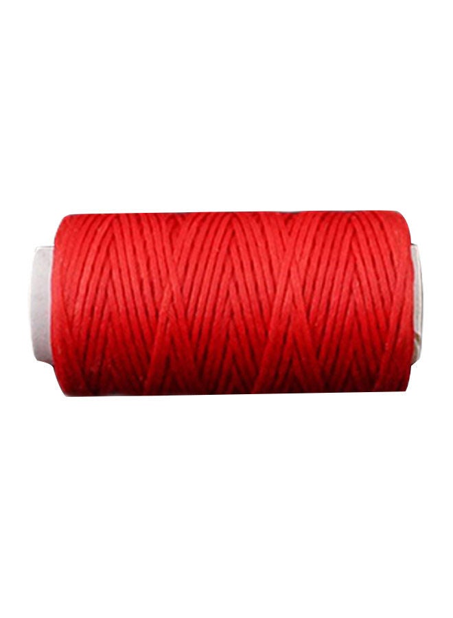 NIBEMINENT DIY Handicraft Long Flat Waxed Thread Red 50meter
