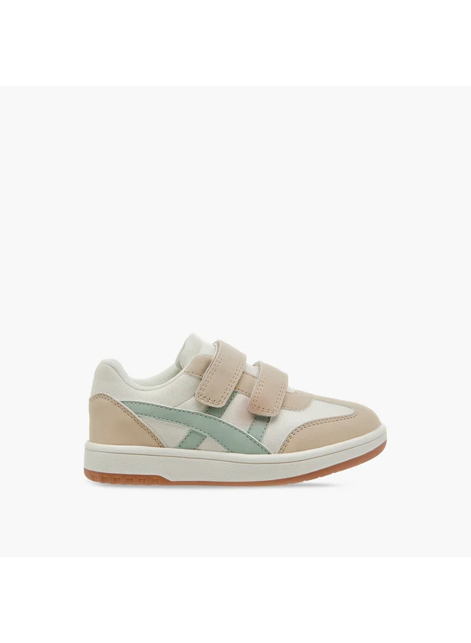 JUNIORS Boys Panelled Sneakers with Hook and Loop Closure