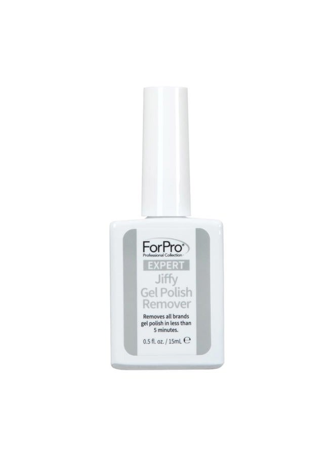 ForPro Professional Collection مزيل طلاء الجل الخبير جيفي، يزيل جميع ماركات طلاء الجل في أقل من 5 دقائق، إزالة جل سريعة وسهلة، لا حاجة للتغليف بورق الألمنيوم أو النقع، 0.5 أونصة سائلة. - Image 1
