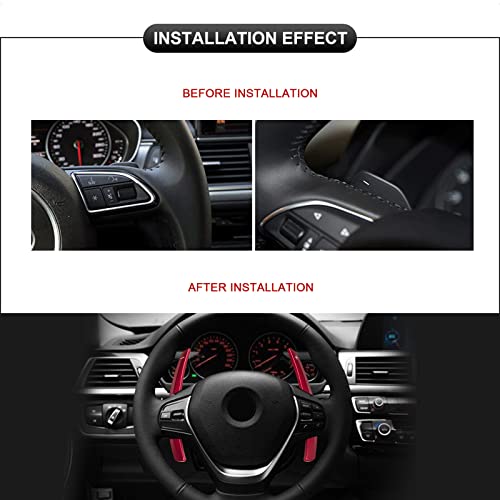 SK CUSTOM Steering Wheel Aluminum Alloy Paddle Shifter Red compatible with BMW F02 F06 F10 F11 F12 F15 F20 F21 F23 F26 F30 F31 F34 F36 F80 F82 M2 M3 M4 M5 M6 X6 I3 I8 - Image 4