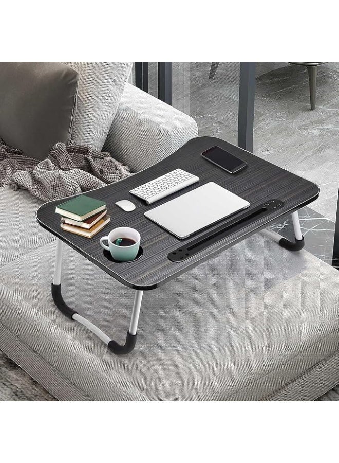 طاولة لابتوب قابلة للطي ومخصصة للسرير لون فاتح 23*15*11بوصة - Image 3