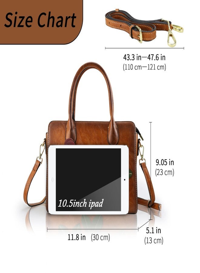 LETEULO Handbags for Women Leather Shoulder Bag Top Handle Satchel Ladies Crossbody Purse (Brown) - Image 3