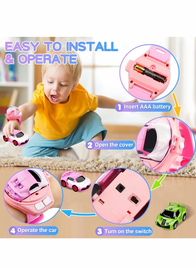 KASTWAVE Mini Long Distance Wrist Watch RC Car, 2022 New Remote Control Toys, 2.4 GHz Racing with USB Charging, Cartoon Small, Gift for Boys and Girls - Image 3