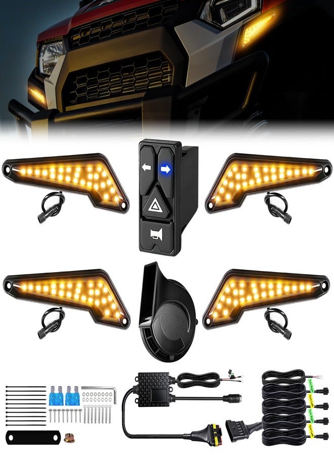 Vi9000 UTV Turn Signal Kit with 110D Horn, Pre-Wired, Plug & Play UTV Universal Street Legal Blinker kit with Integrated Rocker Switch, Compatible with Polaris, Can-Am, CFMOTO for Side by Side - Image 1