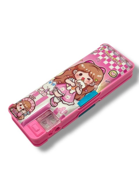 ® Kids School Pencil Case Cute Cartoon Shape with Built-in Sharpener – Girls & Boys Designs – Versatile for Holding Pens and Colors – High Quality Materials – Ideal for School and Trips