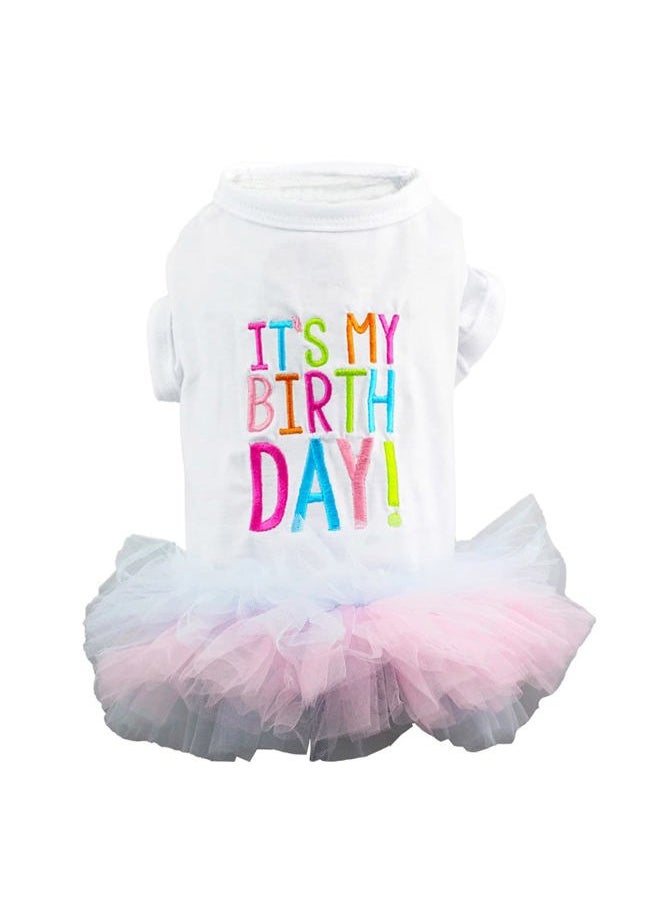 Wiz BBQT - Dog Birthday Tutu Dress Dog Clothes for Small Dogs Girl Chihuahua Yorkie Birthday Party Outfit (X-Large, Dress) - Image 1