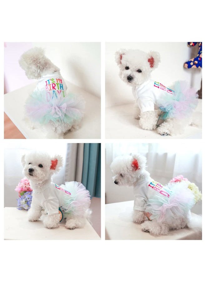 Wiz BBQT - Dog Birthday Tutu Dress Dog Clothes for Small Dogs Girl Chihuahua Yorkie Birthday Party Outfit (X-Large, Dress) - Image 1