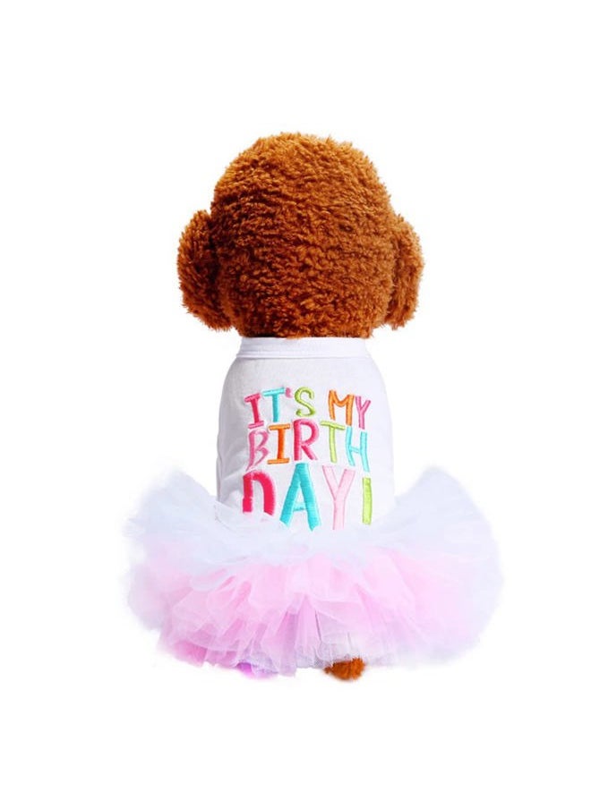 Wiz BBQT - Dog Birthday Tutu Dress Dog Clothes for Small Dogs Girl Chihuahua Yorkie Birthday Party Outfit (X-Large, Dress) - Image 1
