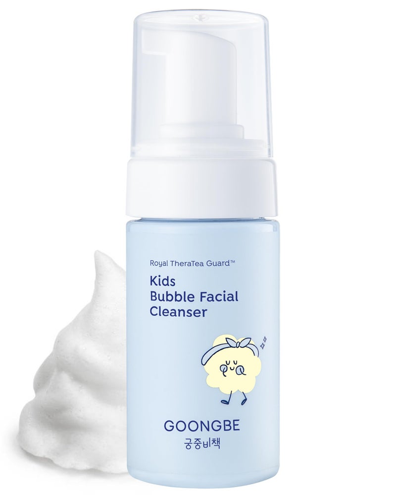 goongbe غسول الوجه الفقاعي للأطفال من GOONGBE - غسول وجه فقاعي منخفض الحموضة للأطفال - تنظيف لطيف وترطيب مع بانثينول وأحماض أمينية - خالي من الروائح المسببة للحساسية، 3.38 أونصة سائلة. - Image 1