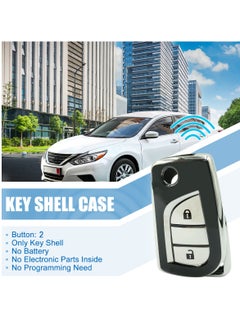 TOYOTA Toyota Hilux 2023 2 Button Remote Key Fob Case TPU Car Key Case 1 Pcs Car Key Fob Cover Black  - Image 5