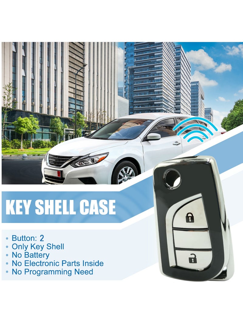 TOYOTA - Toyota Hilux 2023 2 Button Remote Key Fob Case TPU Car Key Case 1 Pcs Car Key Fob Cover Black - Image 1