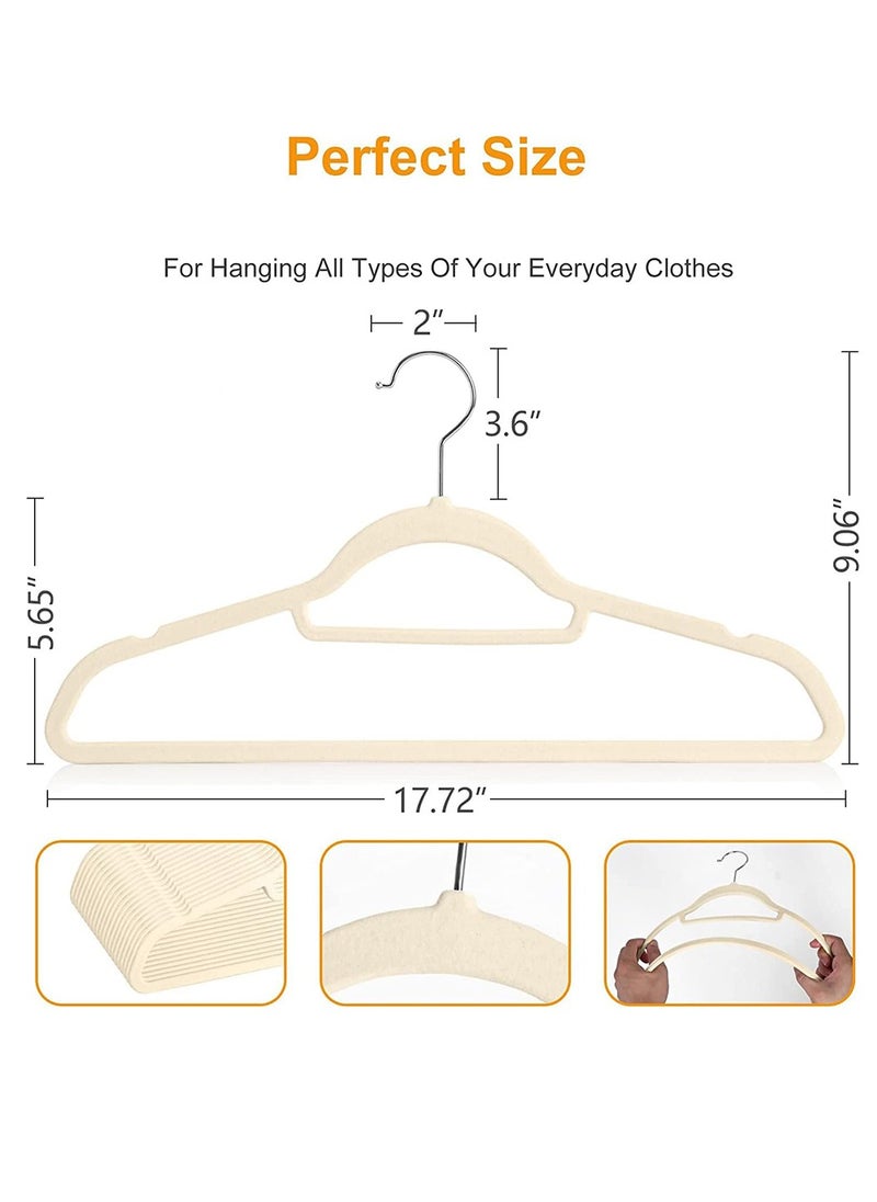 50 Pack Velvet Closet Clothes Hanger Non-Slip Ultra Thin Space Saving Clothes Hangers Strong Durable Clothe Hanger for Coat ,Jacket,Suit,Shirt,Pants and Dress