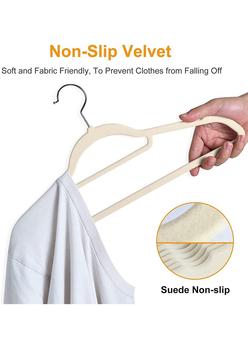 50 Pack Velvet Closet Clothes Hanger Non-Slip Ultra Thin Space Saving Clothes Hangers Strong Durable Clothe Hanger for Coat ,Jacket,Suit,Shirt,Pants and Dress