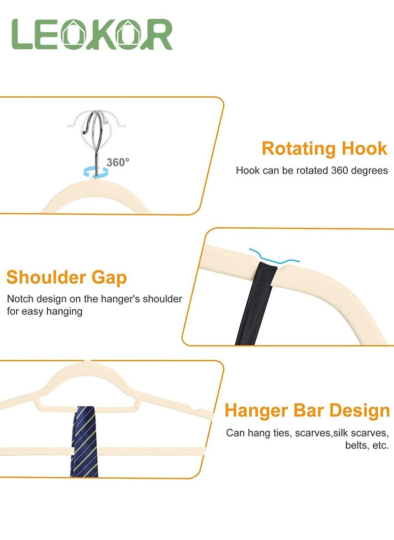 50 Pack Velvet Closet Clothes Hanger Non-Slip Ultra Thin Space Saving Clothes Hangers Strong Durable Clothe Hanger for Coat ,Jacket,Suit,Shirt,Pants and Dress
