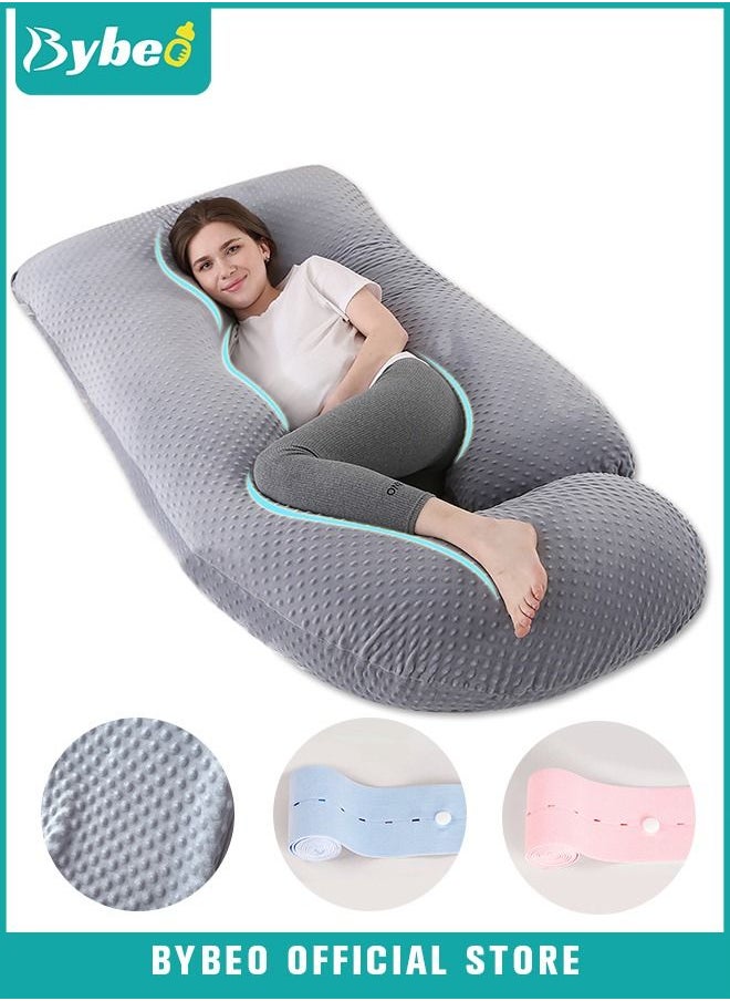 Bybeo - U Shaped Full Body Pregnancy Pillow For Maternity Women With Removable Jersey Cotton Cover - Image 1