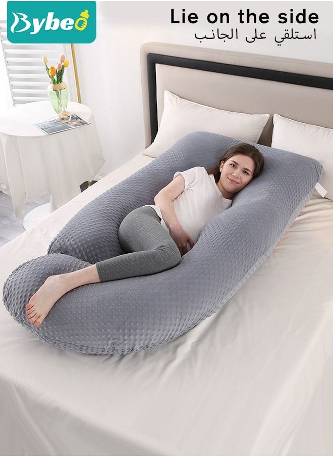 Bybeo - U Shaped Full Body Pregnancy Pillow For Maternity Women With Removable Jersey Cotton Cover - Image 1